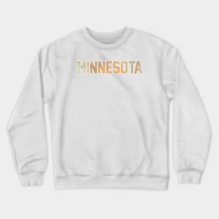 Minnesota Pastel Tie Dye Jersey Letter Crewneck Sweatshirt
